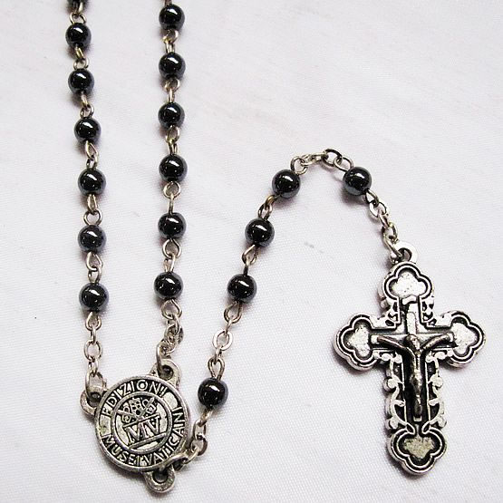 hematite beads rosary necklace,hematite beads rosary