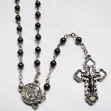 hematite beads rosary necklace