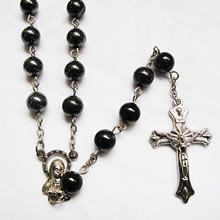 hematite beads rosary necklace