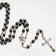 hematite beads rosary necklace