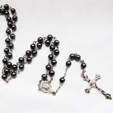hematite beads rosary necklace