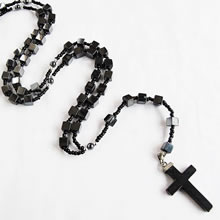 hematite beads rosary necklace