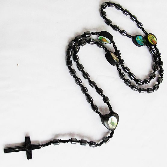 hematite beads rosary necklace,hematite beads rosary