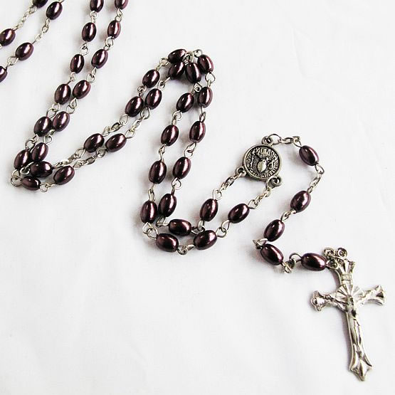 hematite beads rosary necklace,hematite beads rosary