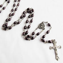 hematite beads rosary necklace