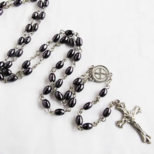 hematite beads rosary necklace