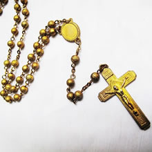 metal beads rosary necklace