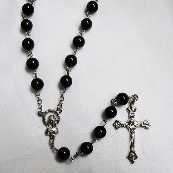 pearl beads rosary necklace,pearl beads rosary