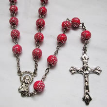 plastic beads rosary necklace