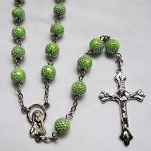 plastic beads rosary necklace
