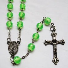 plastic beads rosary necklace