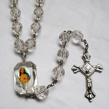 plastic beads rosary necklace