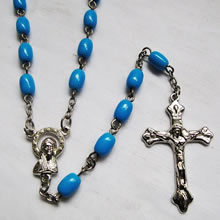 plastic beads rosary necklace