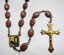 plastic beads rosary necklace