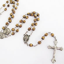plastic beads rosary necklace