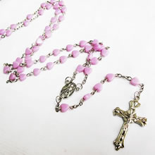 plastic beads rosary necklace