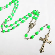 plastic beads rosary necklace