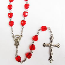 plastic beads rosary necklace