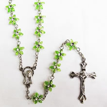 plastic beads rosary necklace