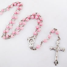 plastic beads rosary necklace