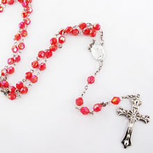 plastic beads rosary necklace