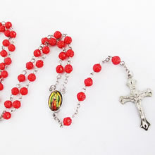 plastic beads rosary necklace
