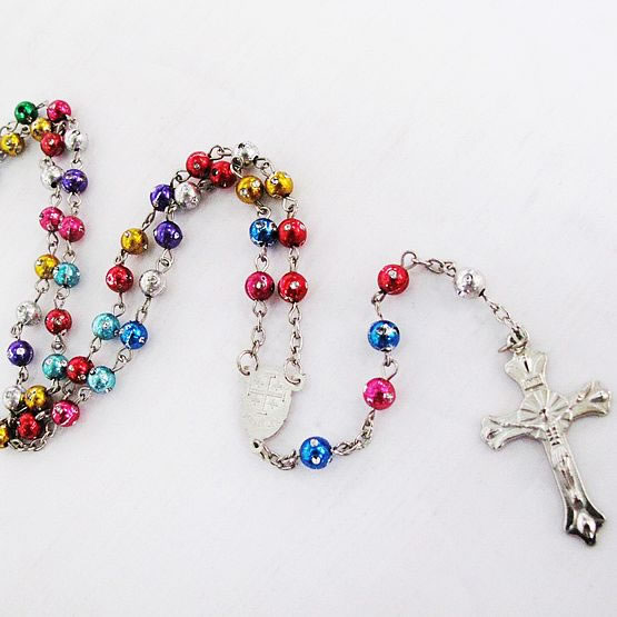 plastic beads rosary necklace,plastic beads rosary