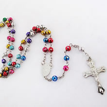 plastic beads rosary necklace