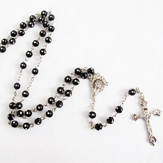 plastic beads rosary necklace,plastic beads rosary