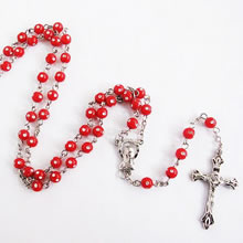 plastic beads rosary necklace