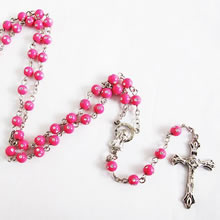 plastic beads rosary necklace