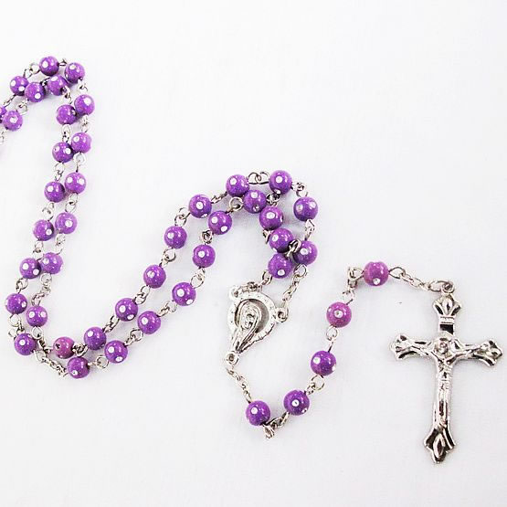 plastic beads rosary necklace,plastic beads rosary