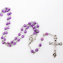 plastic beads rosary necklace