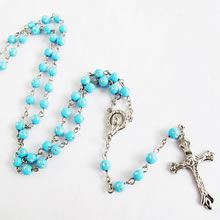 plastic beads rosary necklace