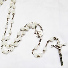 plastic beads rosary necklace