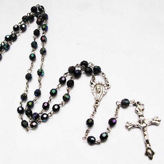 plastic beads rosary necklace,plastic beads rosary