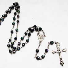 plastic beads rosary necklace