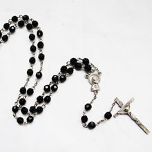 plastic beads rosary necklace