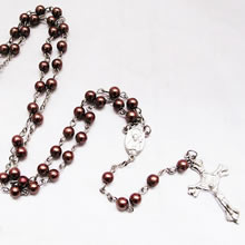 plastic beads rosary necklace