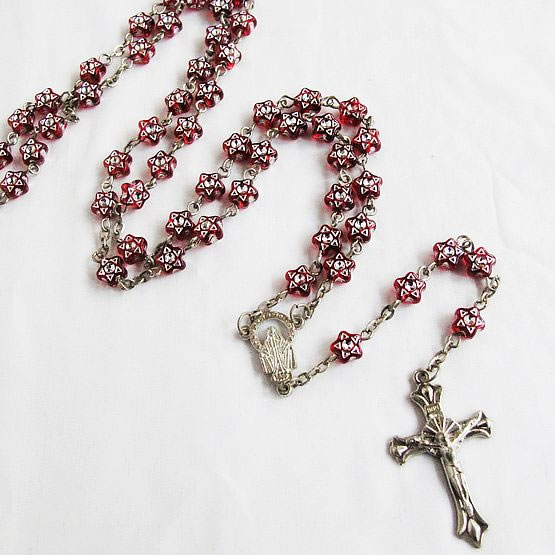 plastic beads rosary necklace,plastic beads rosary