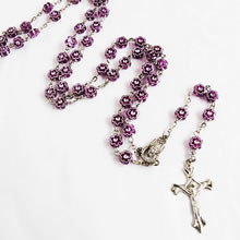 plastic beads rosary necklace