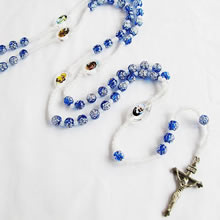 plastic beads rosary necklace