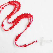 plastic beads rosary necklace