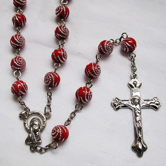 plastic beads rosary necklace,plastic beads rosary