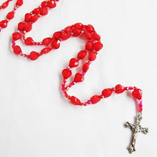 plastic beads rosary necklace