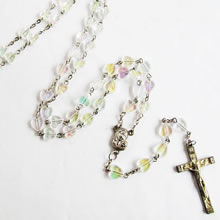 plastic beads rosary necklace