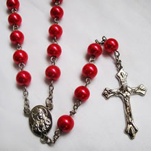 pearl beads rosary necklace