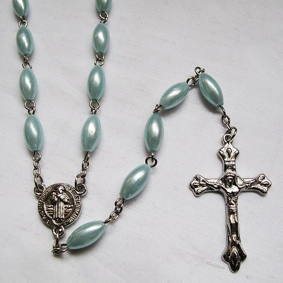 pearl beads rosary necklace,pearl beads rosary