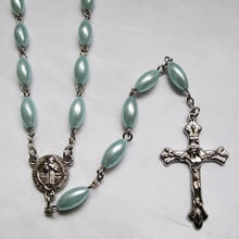 pearl beads rosary necklace