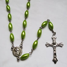 pearl beads rosary necklace
